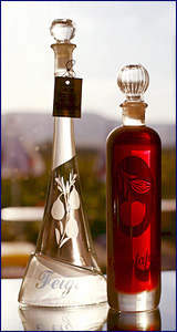 Handgeschliffene Flaschen